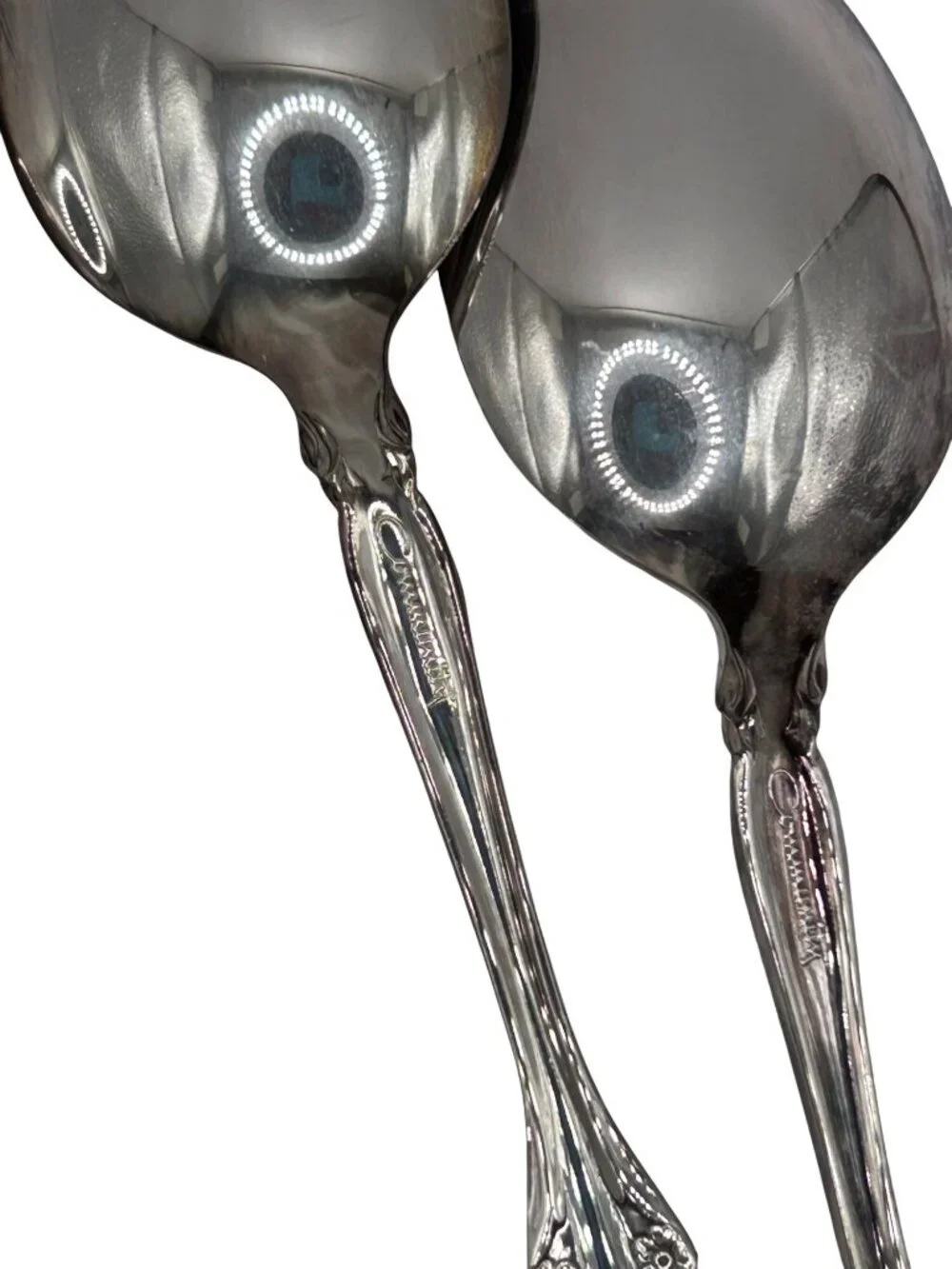 Set Of 4 Oneida Silverplate Silver Artistry Pattern Soup Spoons Discontinued 196